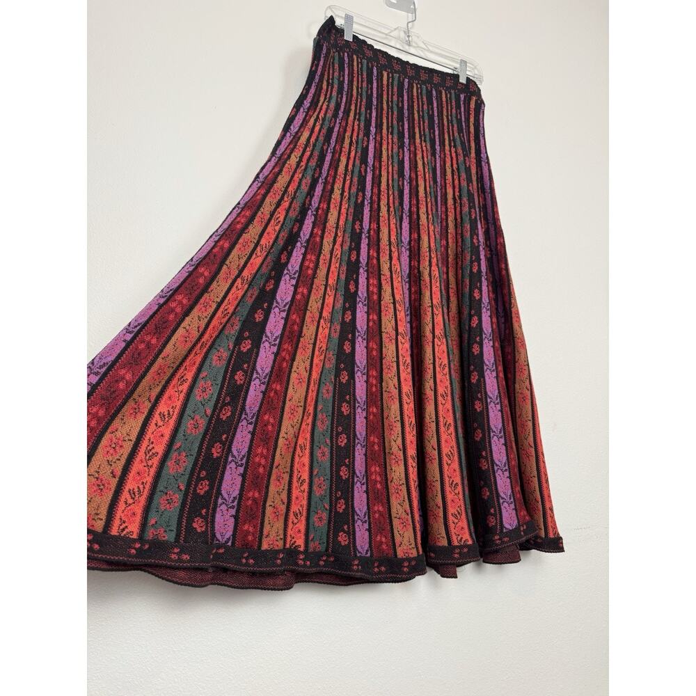 Anthropologie Cecilia Prado Pleated Midi Skirt Knit Women’s Large - Picture 6 of 11